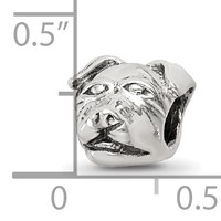 Sterling Silver Reflections Rottweiler Head Bead view 4