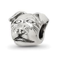 Sterling Silver Reflections Rottweiler Head Bead view 1