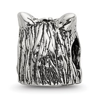 Sterling Silver Reflections Yorkshire Terrier Head Bead view 5