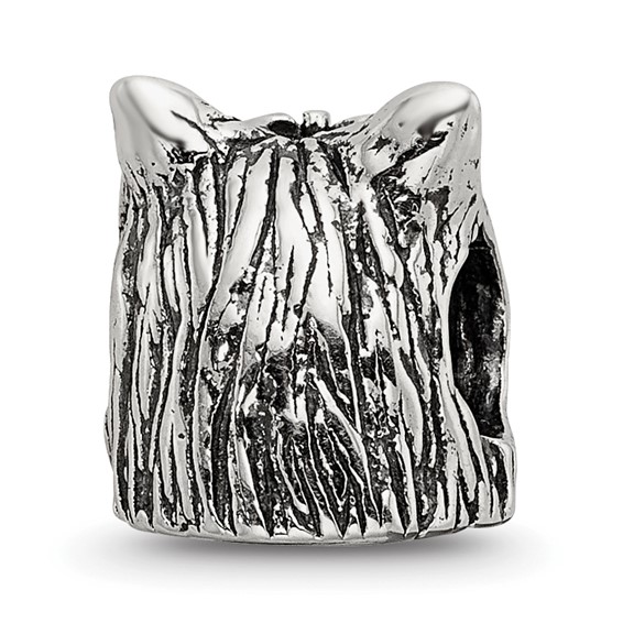 Sterling Silver Reflections Yorkshire Terrier Head Bead