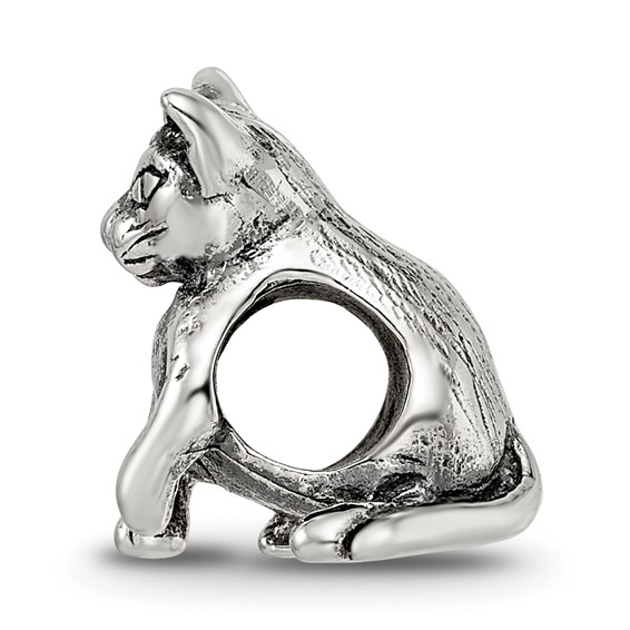 Sterling Silver Reflections Abyssinian Cat Bead