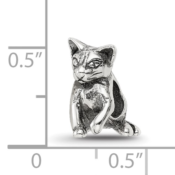 Sterling Silver Reflections Abyssinian Cat Bead