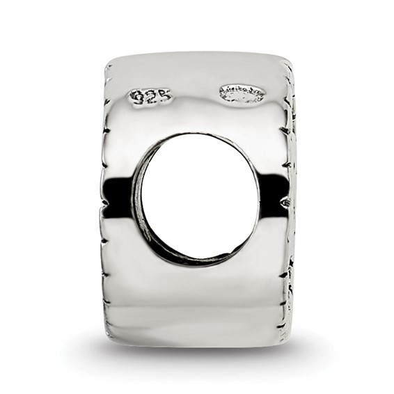 Sterling Silver Reflections 2-sided Vegas Bead