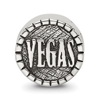 Sterling Silver Reflections 2-sided Vegas Bead view 3