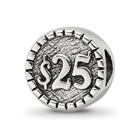 Sterling Silver Reflections 2-sided Vegas Bead view 5