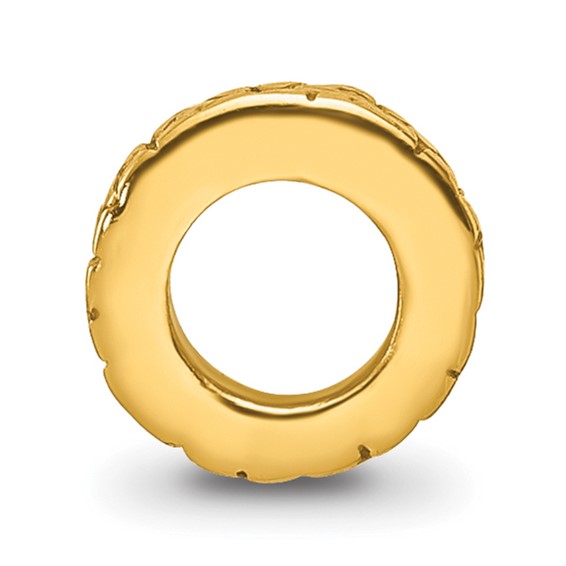 Sterling Silver Gold-plated Reflections Floral Spacer Bead