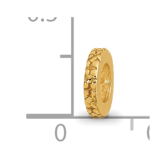 Sterling Silver Gold-plated Reflections Floral Spacer Bead