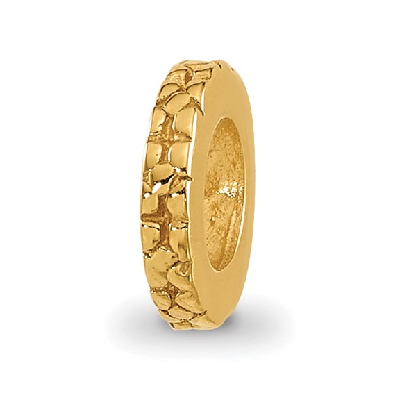 Sterling Silver Gold-plated Reflections Floral Spacer Bead