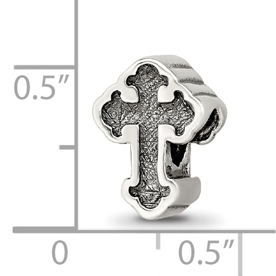 Sterling Silver Reflections Budded Cross Bead