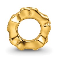 Sterling Silver Gold-plated Reflections Floral Spacer Bead view 2