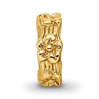Sterling Silver Gold-plated Reflections Floral Spacer Bead view 3