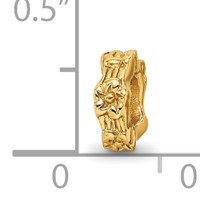 Sterling Silver Gold-plated Reflections Floral Spacer Bead view 4