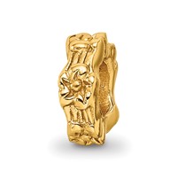 Sterling Silver Gold-plated Reflections Floral Spacer Bead view 1
