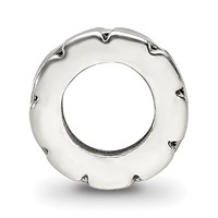 Sterling Silver Reflections Grooved Spacer Bead view 2