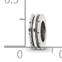 Sterling Silver Reflections Grooved Spacer Bead view 4