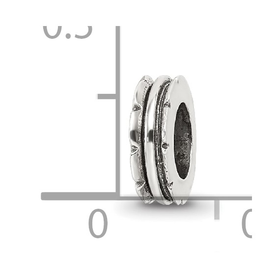 Sterling Silver Reflections Grooved Spacer Bead