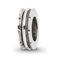 Sterling Silver Reflections Grooved Spacer Bead view 1