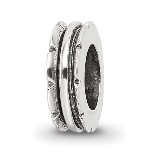 Sterling Silver Reflections Grooved Spacer Bead