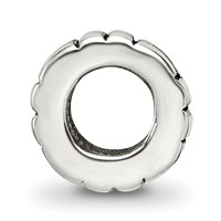 Sterling Silver Reflections Notched Spacer Bead view 2