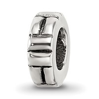Sterling Silver Reflections Notched Spacer Bead view 1