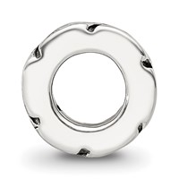 Sterling Silver Reflections Leaf Design Spacer Bead view 2