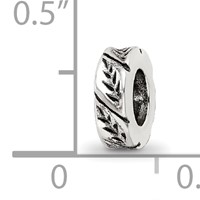 Sterling Silver Reflections Leaf Design Spacer Bead view 4