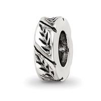 Sterling Silver Reflections Leaf Design Spacer Bead view 1