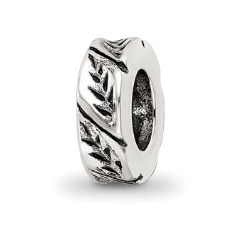 Sterling Silver Reflections Leaf Design Spacer Bead