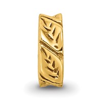 Sterling Silver Gold-plated Reflections Leaf Design Spacer Bead view 3