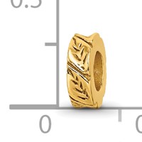 Sterling Silver Gold-plated Reflections Leaf Design Spacer Bead view 4