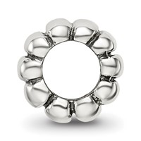 Sterling Silver Reflections Scalloped Spacer Bead view 2