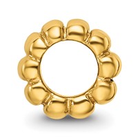 Sterling Silver Gold-plated Reflections Scalloped Spacer Bead view 2