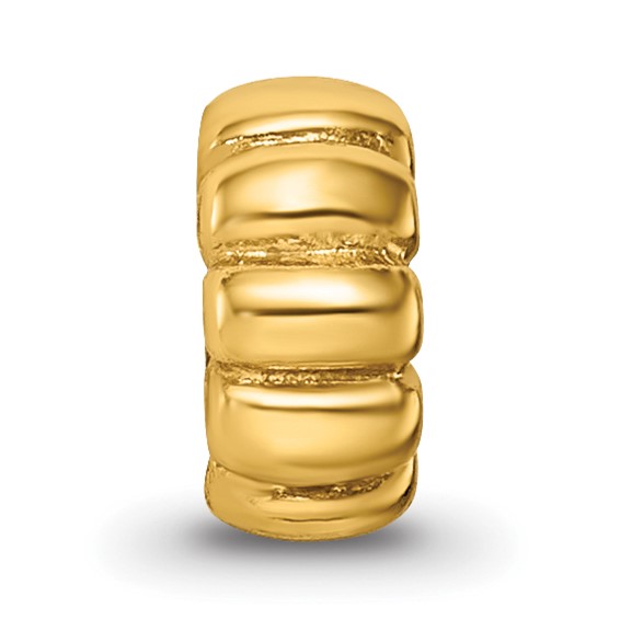 Sterling Silver Gold-plated Reflections Scalloped Spacer Bead