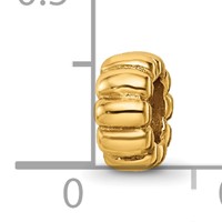 Sterling Silver Gold-plated Reflections Scalloped Spacer Bead view 4