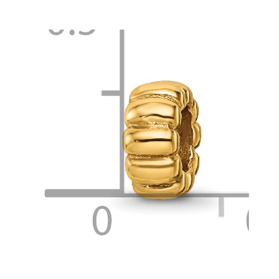 Sterling Silver Gold-plated Reflections Scalloped Spacer Bead