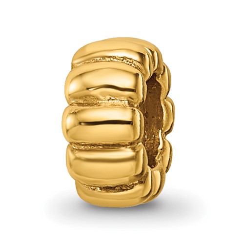 Sterling Silver Gold-plated Reflections Scalloped Spacer Bead