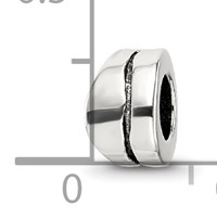 Sterling Silver Reflections Wavy Spacer Bead view 4