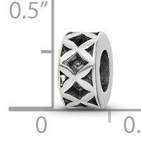 Sterling Silver Reflections X Spacer Bead view 4