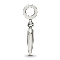 Sterling Silver Reflections Italian Horn Dangle Bead view 2