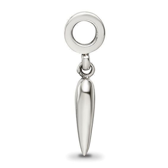 Sterling Silver Reflections Italian Horn Dangle Bead