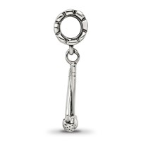 Sterling Silver Reflections Golf Clubs and Ball Dangle Bead view 2