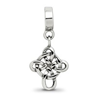 Sterling Silver Reflections Celtic Weave Cross Dangle Bead view 4