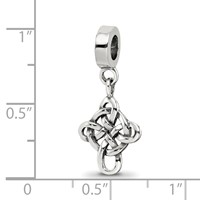 Sterling Silver Reflections Celtic Weave Cross Dangle Bead view 3
