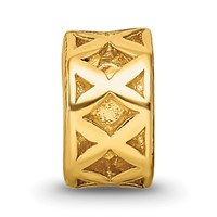 Sterling Silver Gold-plated Reflections X Spacer Bead view 3