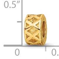 Sterling Silver Gold-plated Reflections X Spacer Bead view 4