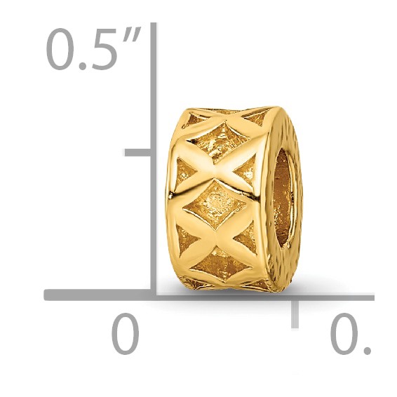 Sterling Silver Gold-plated Reflections X Spacer Bead