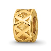 Sterling Silver Gold-plated Reflections X Spacer Bead view 1