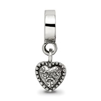 Sterling Silver Reflections Heart Dangle Bead view 5