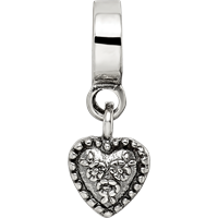 Sterling Silver Reflections Heart Dangle Bead view 3