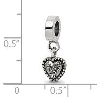 Sterling Silver Reflections Heart Dangle Bead view 4